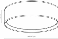 Sklep Kaja Okrągła, biało-złota lampa sufitowa TK 3433 BILBAO | Kaja Oświetlenie Shop