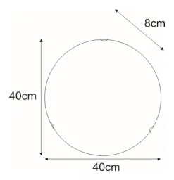 Sklep Kaja Okrągła lampa ścienna ⌀40cm z zdobieniem K-3713 MESTRE | Kaja* Kinkiety Klasyczne - Przylegające|Plafony