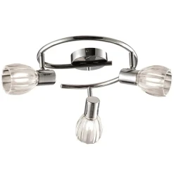 Sklep Kaja Okrągła lampa sufitowa do sypialni K-8001/3G EMBO | Kaja Oświetlenie chrom Shop