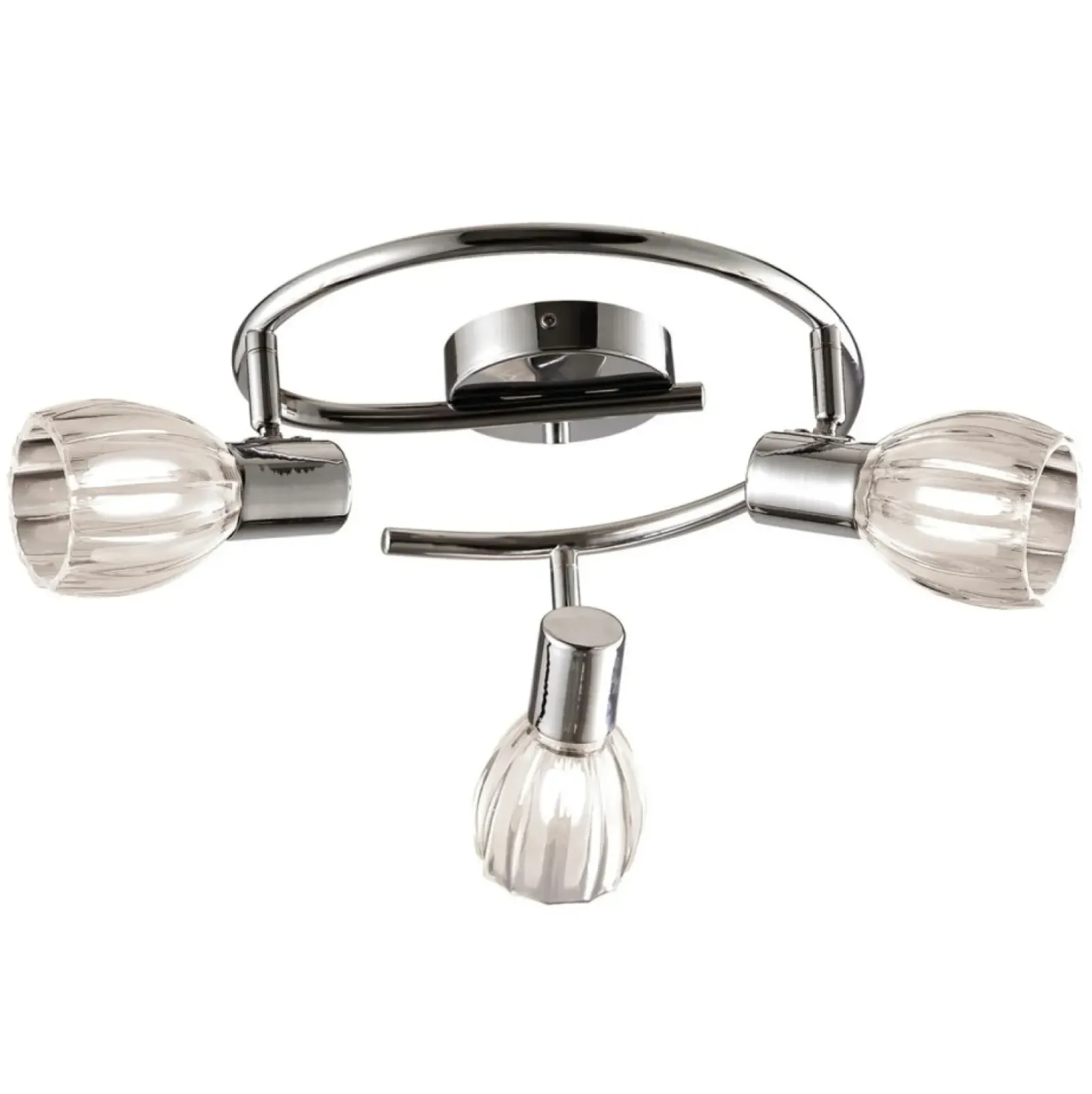 Sklep Kaja Okrągła lampa sufitowa do sypialni K-8001/3G EMBO | Kaja Oświetlenie chrom Shop