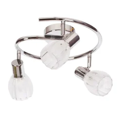 Sklep Kaja Okrągła lampa sufitowa do sypialni K-8001/3G EMBO | Kaja Oświetlenie chrom Shop