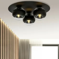 Sklep Kaja Okrągła lampa sufitowa, plafon z 3 kloszami 1129/3 SOLAR | Kaja Best