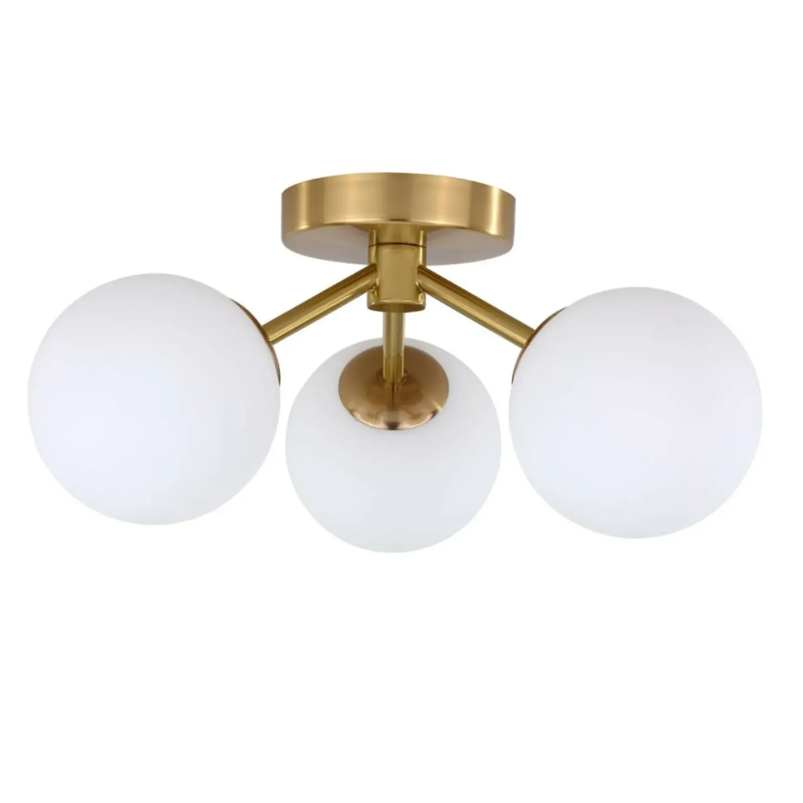 Sklep Kaja Okrągła lampa sufitowa z 3 białymi kloszami LP-002/3C DORADO | Kaja Cheap