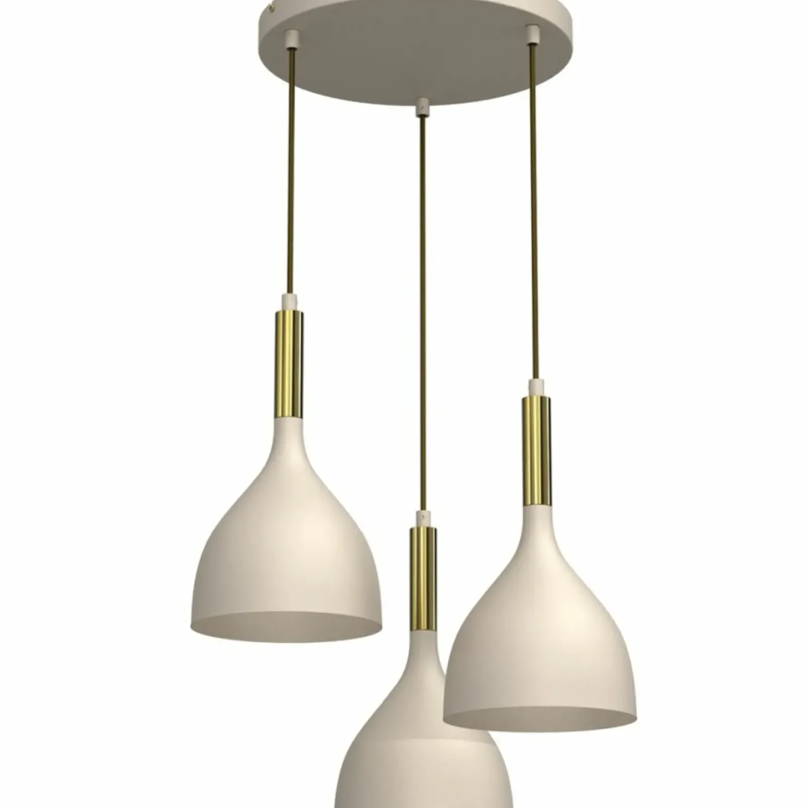 Sklep Kaja Okrągła lampa wisząca z beżowymi zwisami LX 4007 NOAK | Kaja Outlet