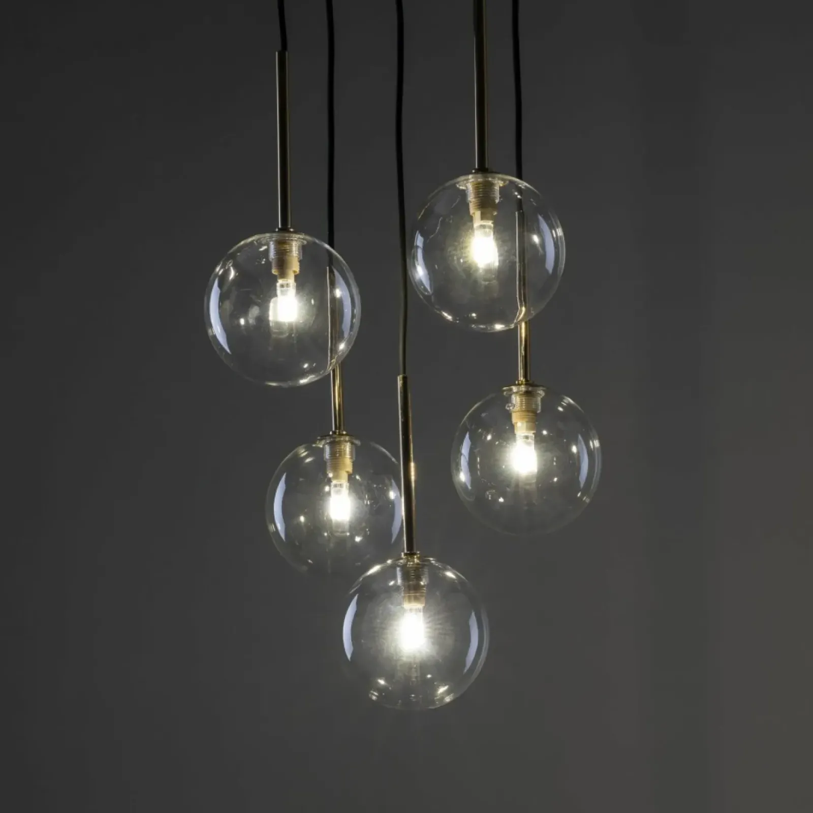 Sklep Kaja Okrągła lampa wisząca z kulistymi kloszami TK 5943 NILOS | Kaja Shop