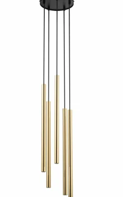Sklep Kaja Okrągła lampa wisząca ze złotymi tubami SIG 40739 SOPEL LUX | Kaja Flash Sale