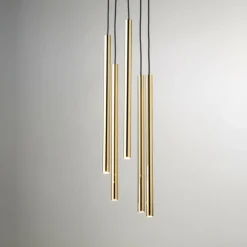 Sklep Kaja Okrągła lampa wisząca ze złotymi tubami SIG 40739 SOPEL LUX | Kaja Flash Sale