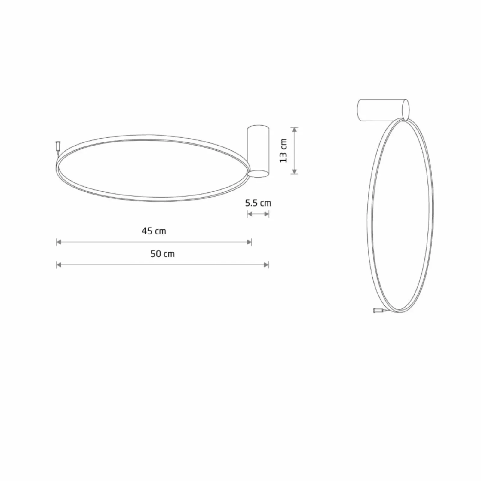 Sklep Kaja Okrągła, ledowa lampa sufitowa ⌀50cm 3000K 10928 CIRCOLO LED | Kaja* Lampy Led|Plafony Nowoczesne