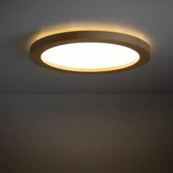 Sklep Kaja Okrągła, ledowa lampa sufitowa z drewna TK 18004 AQUA WOOD BUK | Kaja* Lampy Do Łazienki|Plafony Klasyczne