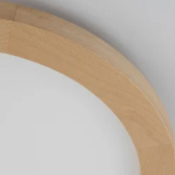 Sklep Kaja Okrągła, ledowa lampa sufitowa z drewna TK 18004 AQUA WOOD BUK | Kaja* Lampy Do Łazienki|Plafony Klasyczne