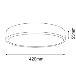 Sklep Kaja Okrągła, płaska lampa sufitowa ⌀42cm 4000K ANT 8446 NOMI | Kaja* Plafony Nowoczesne|Lampy Led