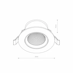 Sklep Kaja Okrągłe oczko podtynkowe LED 15W 4000K ⌀14cm 10558 EGINA LED | Kaja* Lampy Led|Oprawy Podtynkowe
