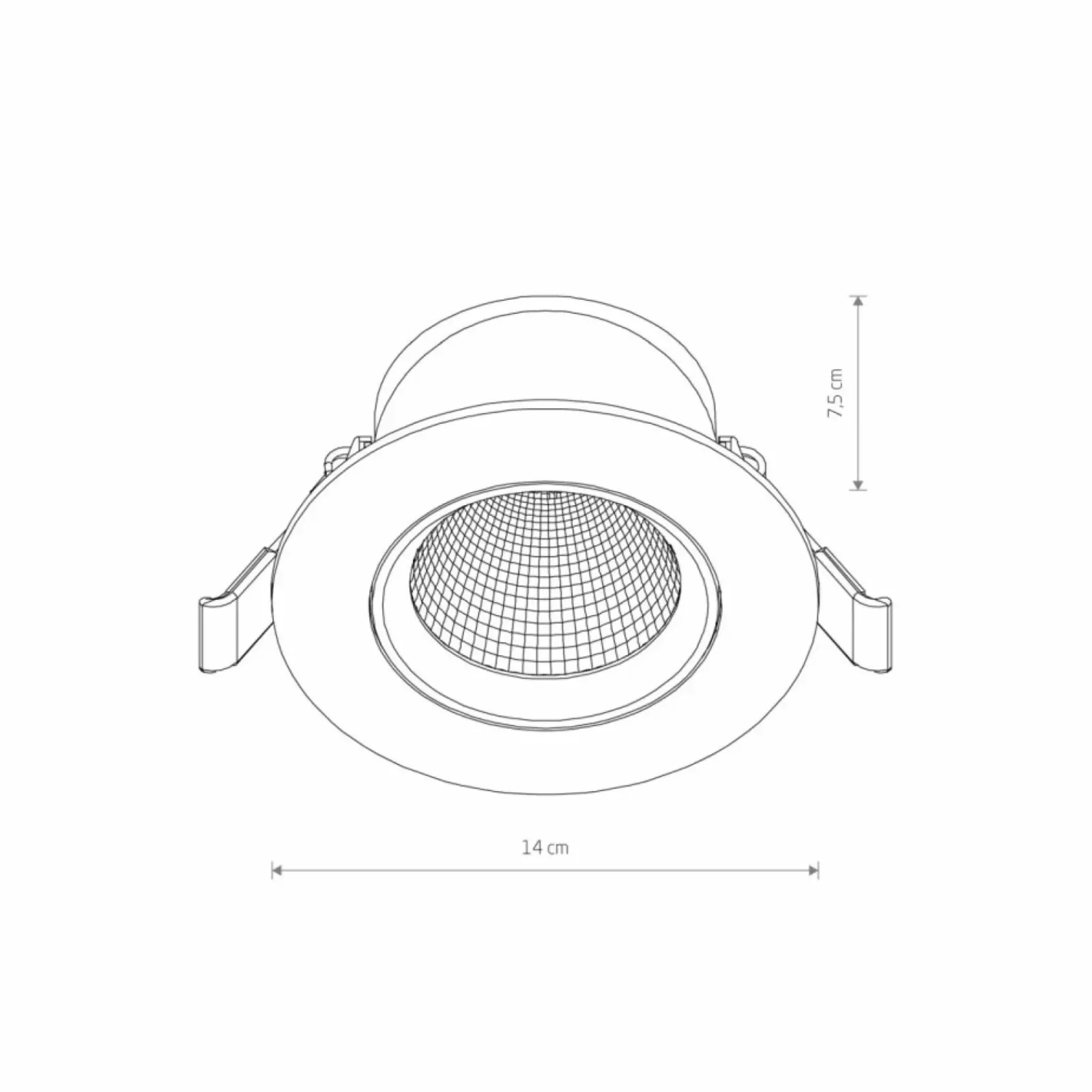 Sklep Kaja Okrągłe oczko podtynkowe LED 15W 4000K ⌀14cm 10558 EGINA LED | Kaja* Lampy Led|Oprawy Podtynkowe