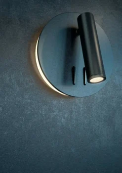 Sklep Kaja Okrągły kinkiet z włącznikiem C176-WL-01-6W-B IOS 176 | Kaja* Lampy Led