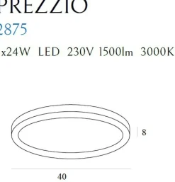 Sklep Kaja Okrągły plafon LED z kryształkami MX 2875 PREZZIO | Kaja Oświetlenie* Plafony Nowoczesne|Lampy Led