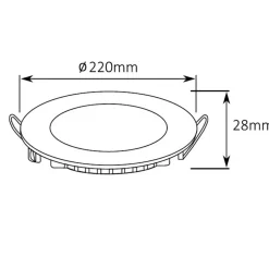 Sklep Kaja Oprawa podtynkowa LED ⌀22cm 4000K HB10006 SKIATHOS | Kaja Oświetlenie* Oprawy Podtynkowe|Lampy Led