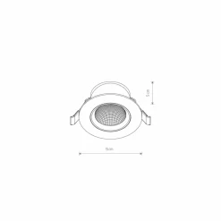 Sklep Kaja Oprawa wpustowa oczko LED 5W 3000K ⌀9cm 10548 EGINA LED | Kaja* Lampy Led|Oprawy Podtynkowe