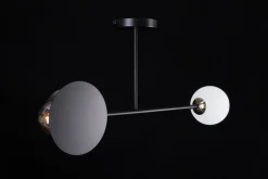 Sklep Kaja Oryginalna czarna lampa sufitowa na dwie żarówki 612/2 | Kaja Store