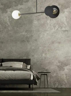 Sklep Kaja Oryginalna czarna lampa sufitowa na dwie żarówki 612/2 | Kaja Store