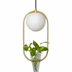 Sklep Kaja Owalna lampa z miejscem na kwiaty ABR-LWU-E27 MILANO | Kaja złoty Discount