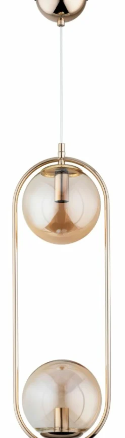Sklep Kaja Owalna, złota lampa wisząca do sypialni AL 62250 OVAL | Kaja Store