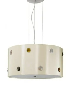 Sklep Kaja Ozdobna, beżowa lampa wisząca w stylu retro 67238 RONDO | Kaja Discount