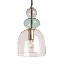 Sklep Kaja Ozdobna, kolorowa, szklana lampa wisząca ABR-KOLO2-F KOLORENO | Kaja fioletowy Store