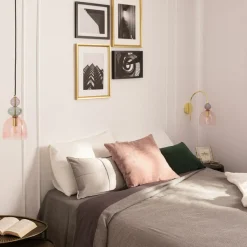 Sklep Kaja Ozdobna, kolorowa, szklana lampa wisząca ABR-KOLO2-F KOLORENO | Kaja fioletowy Store