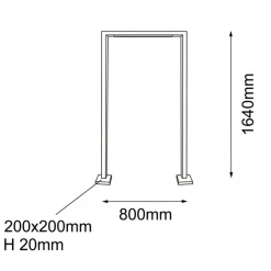 Sklep Kaja Ozdobna lampa do ogrodu - wysoka ramka 164cm ANT 9932 TAKETA | Kaja* Lampy Ogrodowe Stojące