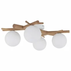 Sklep Kaja Ozdobna lampa sufitowa, drewniany plafon TK 5309 SHERON | Kaja biały Clearance