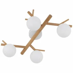 Sklep Kaja Ozdobna lampa sufitowa, drewniany plafon TK 5309 SHERON | Kaja biały Clearance