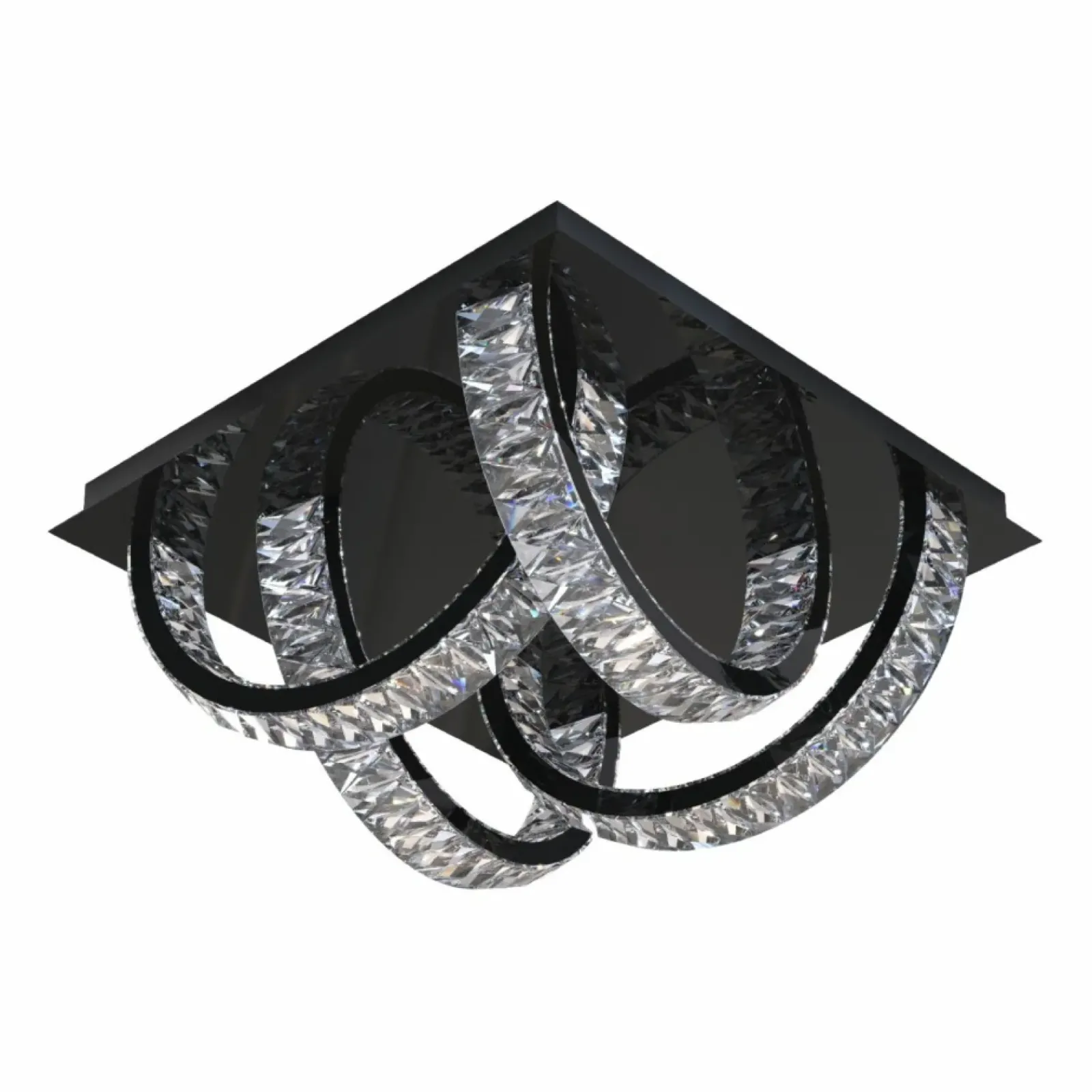 Sklep Kaja Ozdobna lampa sufitowa LED z kryształkami MX3274-4-3BCT TULA | Kaja* Lampy Led|Plafony Nowoczesne