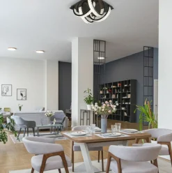 Sklep Kaja Ozdobna lampa sufitowa LED z kryształkami MX3274-4-3BCT TULA | Kaja* Lampy Led|Plafony Nowoczesne