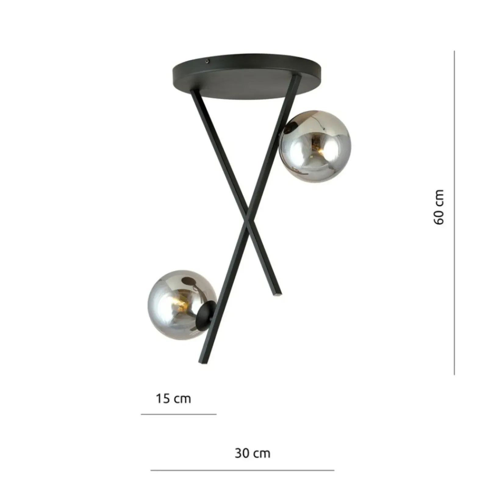 Sklep Kaja Ozdobna lampa sufitowa, minimalistyczna 1196/2 z serii RIVER | Kaja czarny Flash Sale