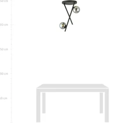 Sklep Kaja Ozdobna lampa sufitowa, minimalistyczna 1196/2 z serii RIVER | Kaja czarny Flash Sale