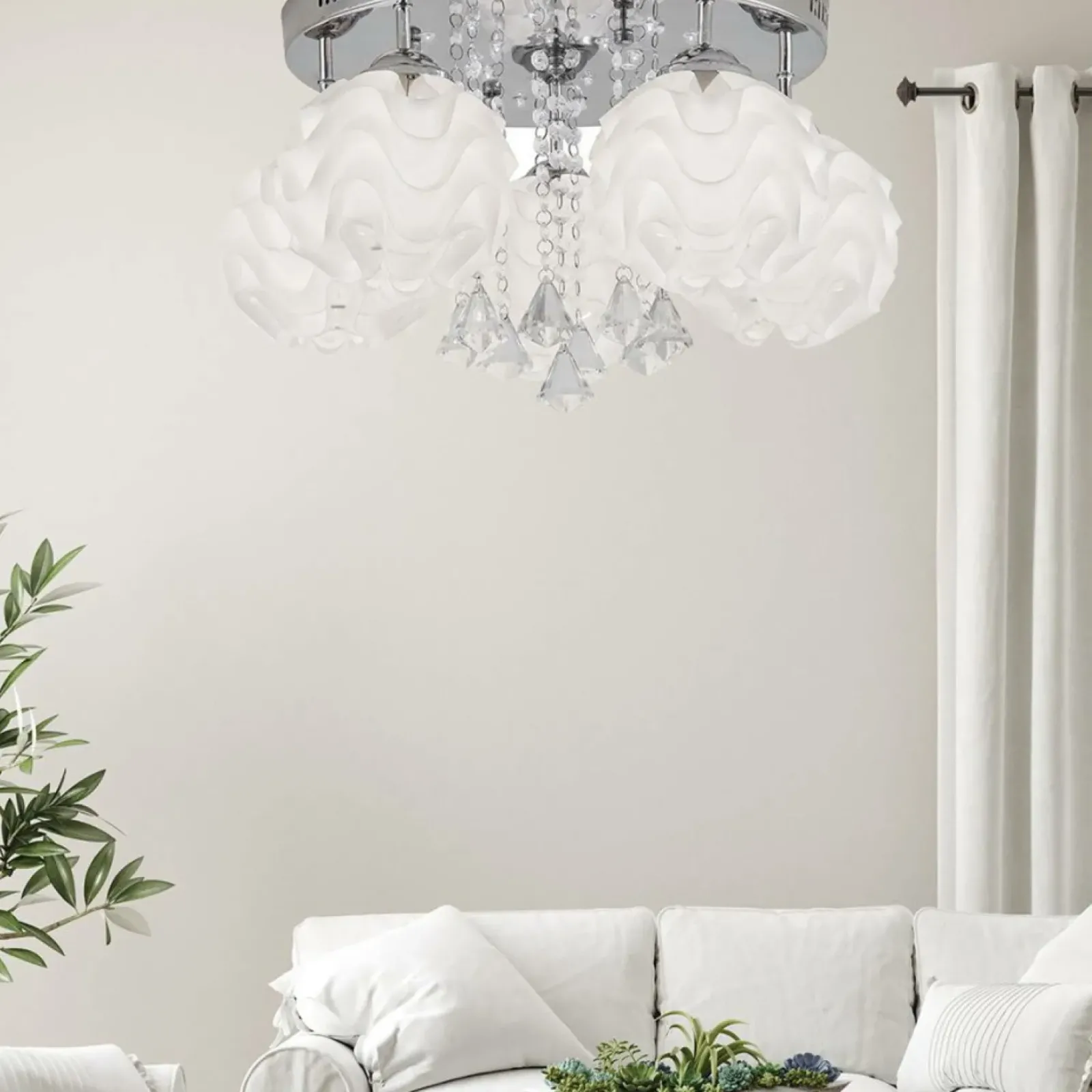 Sklep Kaja Ozdobna lampa sufitowa z kryształkami LP-119/5C SADA | Kaja Outlet