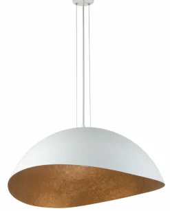 Sklep Kaja Ozdobna lampa wisząca biało-miedziana SIG 40624 z serii SOLARIS | Kaja Clearance