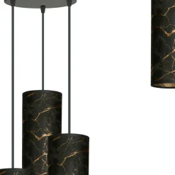 Sklep Kaja Ozdobna lampa wisząca do sypialni 1056/3PREM KARLI PREMIUM | Kaja czarny Discount