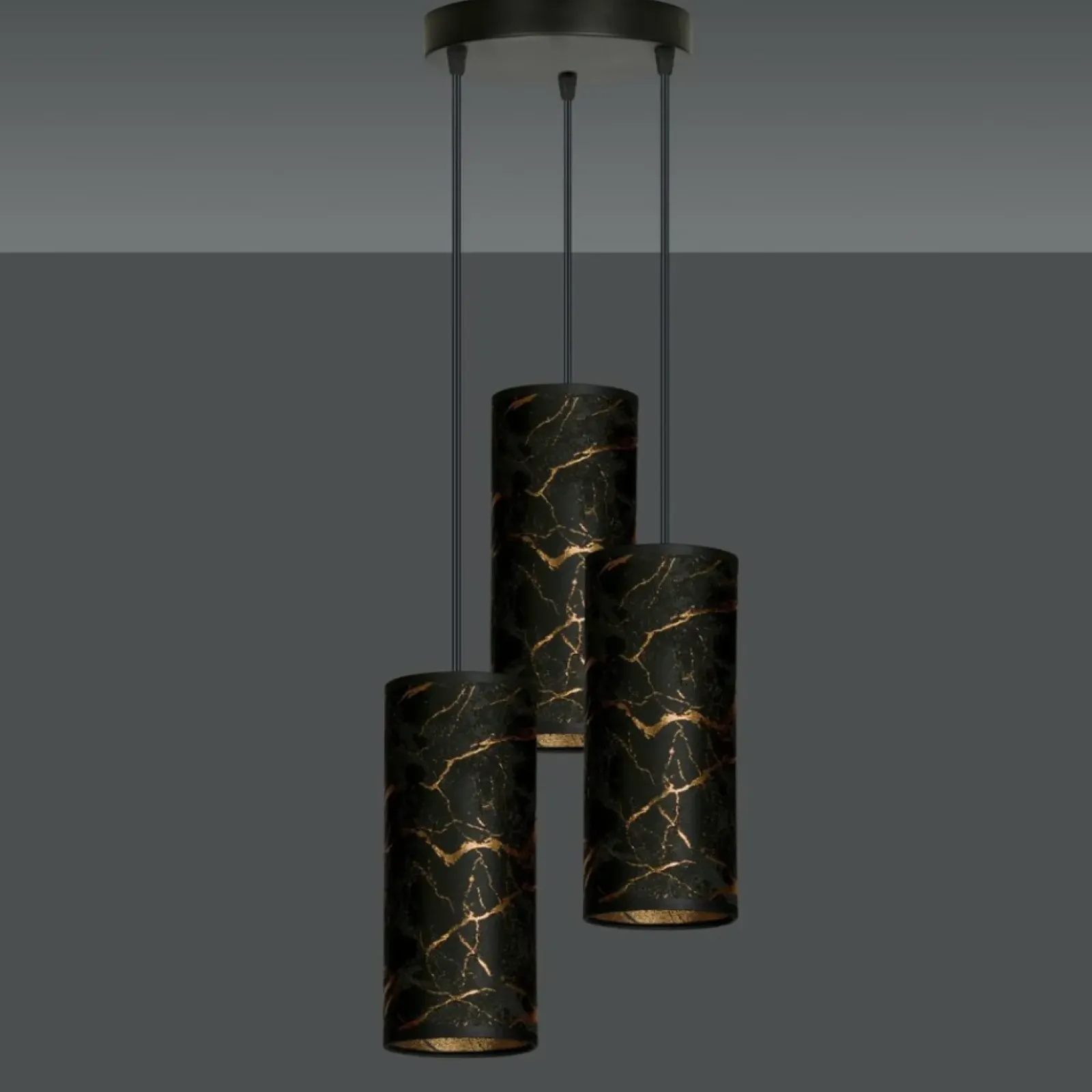 Sklep Kaja Ozdobna lampa wisząca do sypialni 1056/3PREM KARLI PREMIUM | Kaja czarny Discount