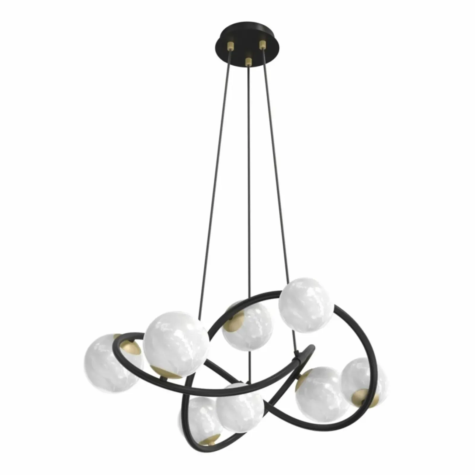 Sklep Kaja Ozdobna lampa wisząca w stylu molekuł MD4922-8-EBGN NISYRO | Kaja Sale