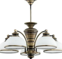 Sklep Kaja Ozdobna lampa wisząca z kloszami O3185 W5 PAT z serii PELION | Kaja* Randole Tradycyjne