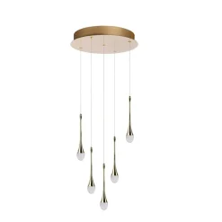 Sklep Kaja Ozdobna lampa wisząca z kroplami LED AZ6008 DALMA | Kaja Oświetlenie Fashion