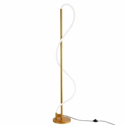 Sklep Kaja Ozdobna, złota lampa stojąca LED ABR-EOS-G-30W SPIRALI | Kaja* Lampy Led