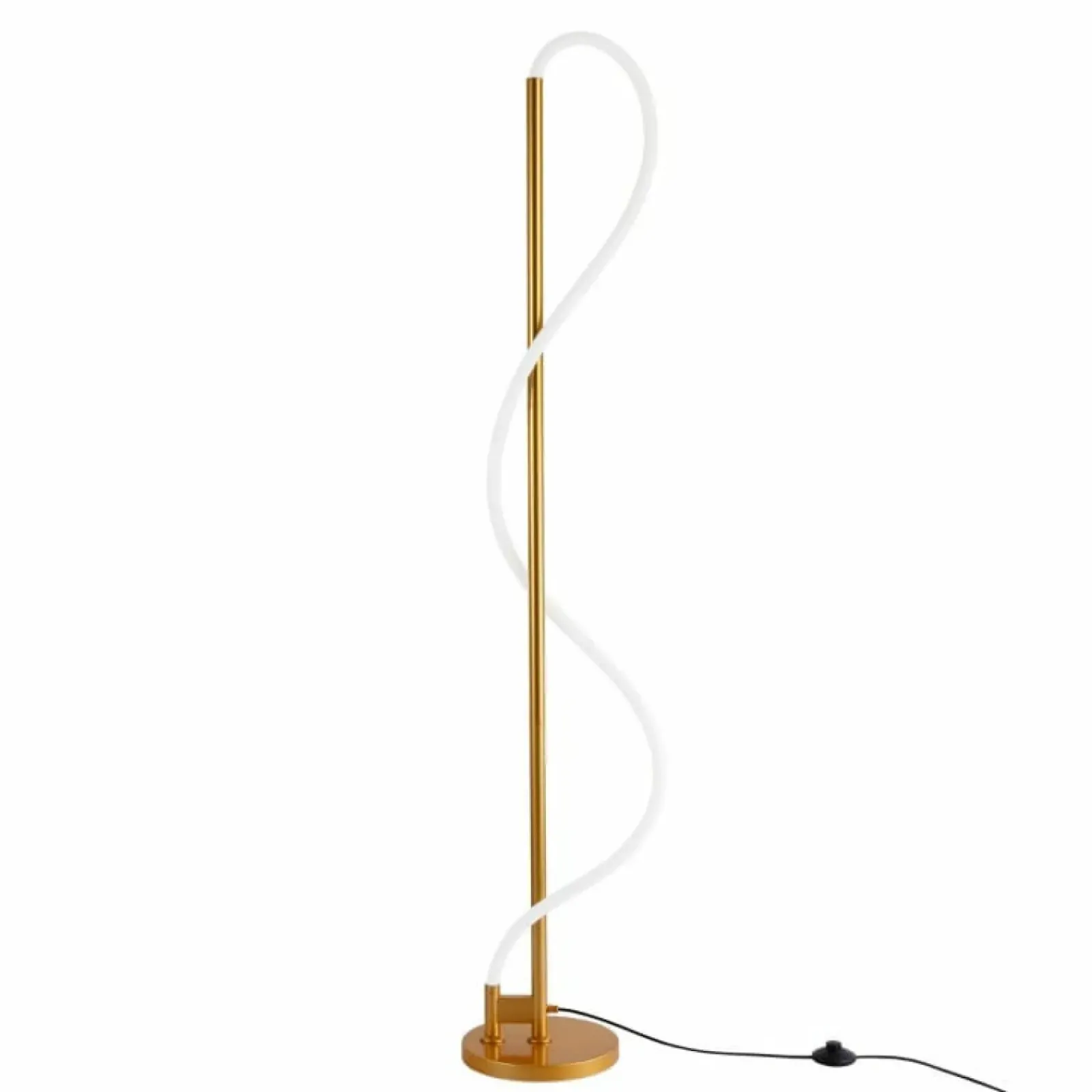 Sklep Kaja Ozdobna, złota lampa stojąca LED ABR-EOS-G-30W SPIRALI | Kaja* Lampy Led
