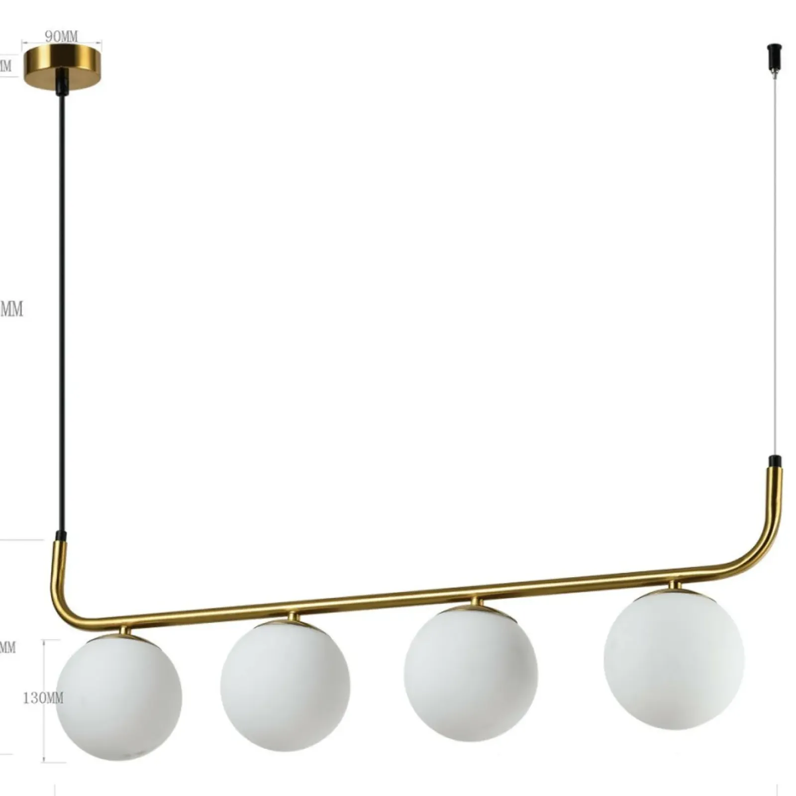 Sklep Kaja Ozdobna, złota lampa wisząca nad stół LP-005/4L GD ALISA | Kaja Best Sale