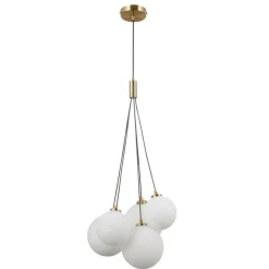 Sklep Kaja Ozdobna, złota lampa wisząca z kulami PND-54456-5-HB z serii PERLOS New