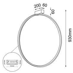Sklep Kaja Ozdobny kinkiet, duże koło LED ⌀87cm 3000K ANT 4310 AGARO | Kaja* Lampy Led