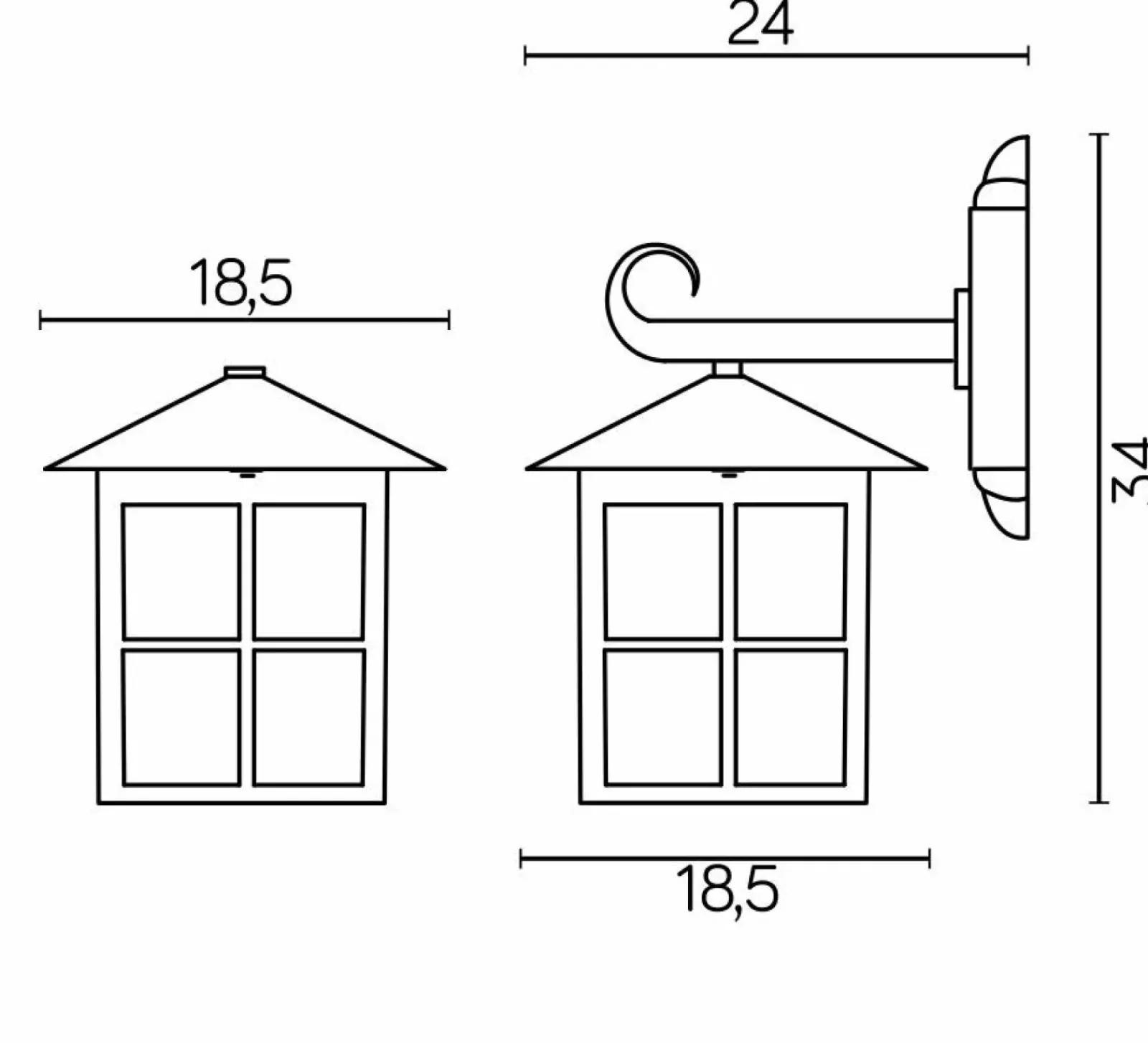 Sklep Kaja Ozdobny kinkiet elewacyjny, szkło lodowe K 3012/1/KW z serii WENECJA | Kaja Oświ* Kinkiety Ogrodowe