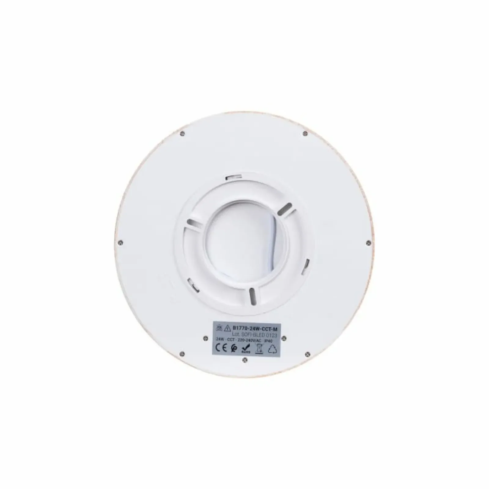 Sklep Kaja Płaska, drewniana lampa LED, koło 30cm ABR-PLO-OCED-24W MAZE | Kaja* Lampy Led|Plafony Nowoczesne