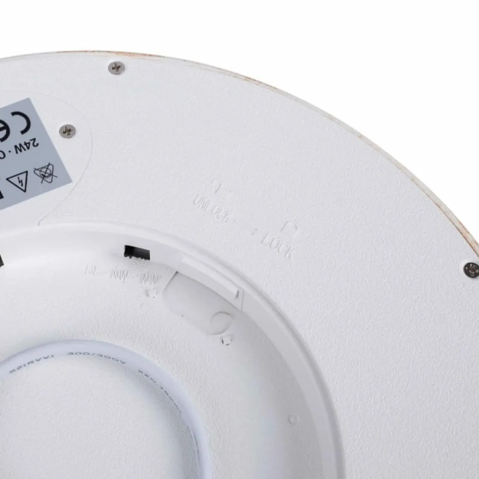 Sklep Kaja Płaska, drewniana lampa LED, koło 30cm ABR-PLO-OCED-24W MAZE | Kaja* Lampy Led|Plafony Nowoczesne